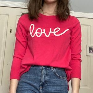 Loft pink Love Sweater